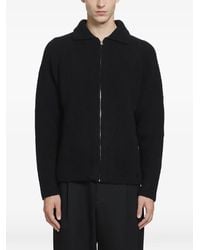 Massimo Osti Studio - Felted Zip-Up Cardigan - Lyst