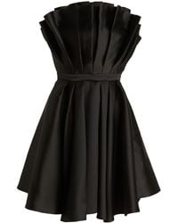 SIMONA CORSELLINI - Pleated Mini Dress - Lyst