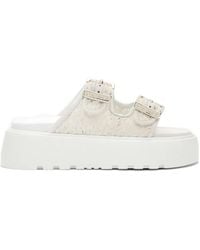 Casadei - Birki Woven Buckle Slides - Lyst