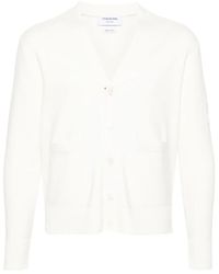 Thom Browne - Cardigan En Coton À Patch Logo - Lyst
