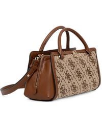 Guess - Monogram-Print Logo-Plaque Shoulder Bag - Lyst