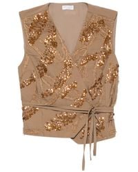 Brunello Cucinelli - Sequin-Embellished Waistcoat - Lyst