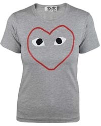 Comme des Garçons - Heart-Print T-Shirt - Lyst