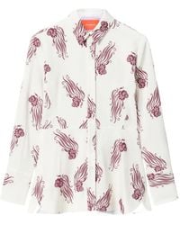 La DoubleJ - Graphic-Print Button-Down Blouse - Lyst