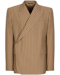 Dolce & Gabbana - Pinstripe-pattern Wool Blazer - Lyst