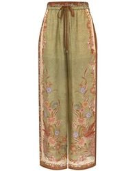 Zimmermann - Indra Floral-Print Trousers - Lyst