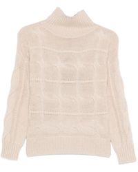 Max Mara - Kabelgebreide Coltrui - Lyst