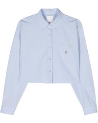 Givenchy - Logo-plaque Cropped Shirt - Lyst