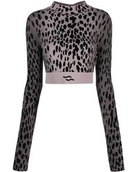 Ssheena - Cropped-Pullover Mit Muster - Lyst