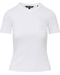 Veronica Beard - Noorie T-shirt Van Stretch-katoen - Lyst