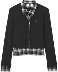 Izzue - Shirt-Panel Cardigan - Lyst