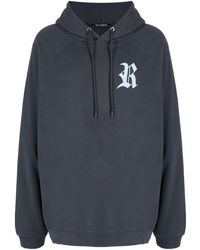 Raf Simons - Logo-embroidered Cotton Hoodie - Lyst