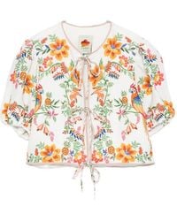 FARM Rio - Delicate Forest Scarves Bluse - Lyst