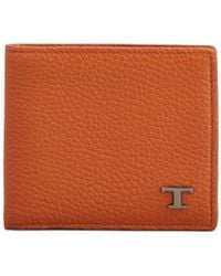 Tod's - Logo-plaque Bi-fold Leather Wallet - Lyst