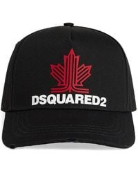 DSquared² - Logo-Print Distressed Baseball Cap - Lyst