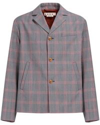 Marni - Checked Single-Breasted Blazer - Lyst