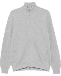 Fedeli - Cardigan En Maille Gaufrée À Fermeture Zippée - Lyst