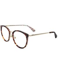 Kate Spade - Tortoiseshell-Effect Round-Frame Glasses - Lyst