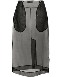 Simone Rocha - Semi-Transparenter Bleistift-Midirock - Lyst