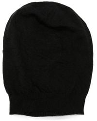 Rick Owens - Fine-Knit Ribbed-Trim Beanie Hat - Lyst