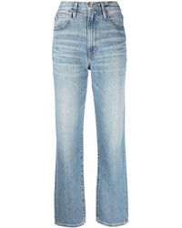 SLVRLAKE Denim - Jeans crop London a vita alta - Lyst