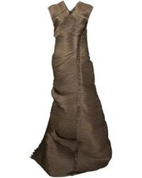 Alberta Ferretti - Pleated Ruffled Maxi Dress - Lyst