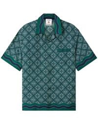 CASABLANCA - Radiating Monogram Silk Short-Sleeve Shirt - Lyst