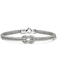John Hardy - Sterling Love Knot Diamond Bracelet - Lyst