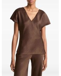 Vince - Cap-Sleeve V-Neck Blouse - Lyst