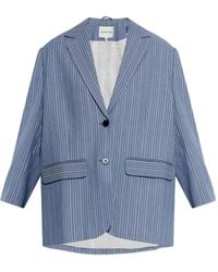 Munthe - Pinstripe Button Blazer - Lyst
