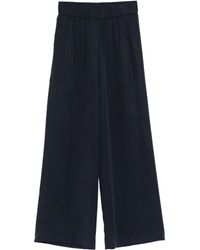 Peserico - Elastic-Waist Wide-Leg Trousers - Lyst