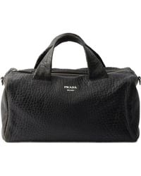 Prada - Leather Duffle Bag - Lyst