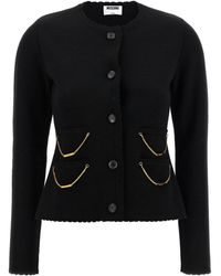 Moschino - Chain Cardigan With Laced Hem - Lyst
