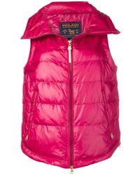 Woolrich Doudoune zippée à design sans manches - Rouge