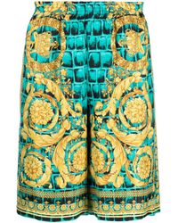 Versace - Shorts con stampa Baroccodile - Lyst