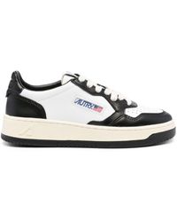 Autry - And White Two-tone Leather Medalist Low Sneakers - Lyst
