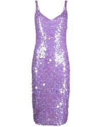 P.A.R.O.S.H. - Sequin-embellished Midi Dress - Lyst