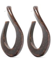 Alberta Ferretti - Sculpted-hoop Earrings - Lyst