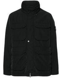 Stone Island - Gefütterte Jacke Mit Kompass-Patch - Lyst