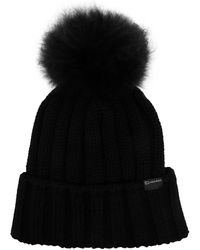 Woolrich - Beanie Cashmere "Pom Pom" - Lyst