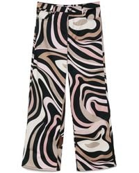 PUCCI - Marmo-Print Straight-Leg Trousers - Lyst