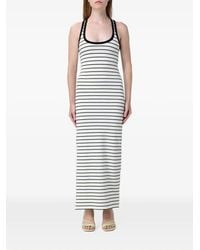 Patrizia Pepe - Striped Cut-Out Maxi Dress - Lyst