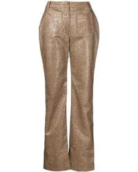 Rejina Pyo - Ellis Snakeskin-Effect Straight Trousers - Lyst