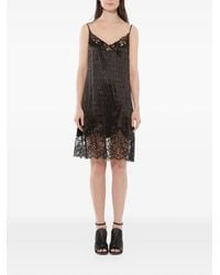 Givenchy - Logo Print Lace Dress - Lyst