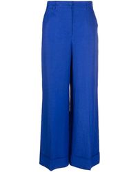 P.A.R.O.S.H. - Pressed-crease Straight-leg Trousers - Lyst
