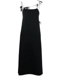 Jil Sander - Feather-Trim Slip Dress - Lyst
