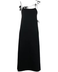 Jil Sander - Feather-Trim Slip Dress - Lyst