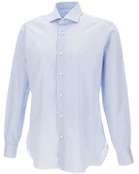 Barba Napoli - Micro-Striped Long-Sleeve Shirt - Lyst