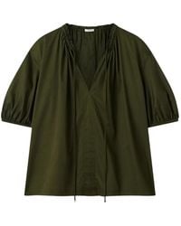 JOSEPH - Nador Ruffled V-Neck Top - Lyst