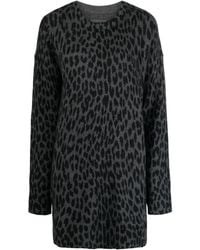 Zadig & Voltaire - Leopard-print Cashmere Dress - Lyst